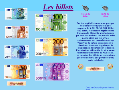 Billets en euros : des portails, des fenêtres et des ponts